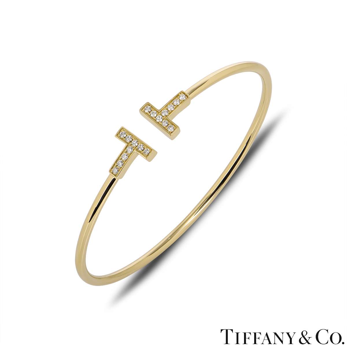 Tiffany & Co. Yellow Gold Tiffany T Diamond Bracelet
